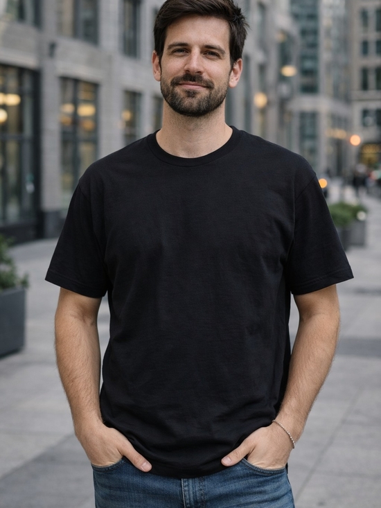 Punto Blanco Other - Men's Black Short-Sleeve Crewneck Tee